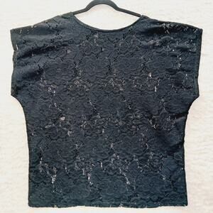 Blouse Black Lace Sheer Lagenlook Fairy Goth Cute Witchy Romantic Ethereal Dark